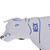 31.75" White and Quirky Blue Distressed Finish Weathered Cow