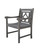5-Piece Gray Hand Scraped Wood Finish Curvy Leg Table Outdoor Furniture Patio Dining Set with Diamond Chairs 59"