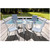 5 Piece Outdoor Patio Powder Coated Aluminum Lizy Oceanside Dining Set 72"
