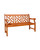 57" Brown Natural Wood Finish Mosaic Back Outdoor Furniture Patio Bench