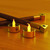 Set of 12 Gold Plated Battery Operated Amber LED Tea Lights 1.5"