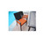Set of 7 Espresso Brown Resin Wicker Outdoor Dining Table and Chairs With Orange Cushion 65.94"
