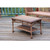 4-Piece Brown Honey Wicker Patio Chairs, Loveseat & Table Furniture Set - Orange Cushions 51"