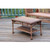 4-Piece Honey Wicker Patio Chairs, Loveseat & Table Furniture Set - Red Cushions 51"