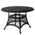 44.5" Black Resin Wicker Weather Resistant All-Season Outdoor Patio Dining Table