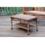 4-Piece Brown Honey Wicker Patio Chairs, Loveseat & Table Furniture Set - Brown Cushions 51"