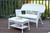 2-Piece Aurora White Resin Wicker Patio Loveseat and Coffee Table Furniture Set, 51"