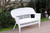 Set of 4 Ryder White Wicker Patio Chair, Loveseat and Table Furniture Set