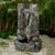 36" Rustic Nature Wooden Waterfall Outdoor Patio Garden Water Fountain