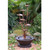 38" Artful Iron Look Blooming Lotus Flower Outdoor Patio Garden Water Fountain