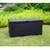 40" Black Resin Wicker Outdoor Patio Garden Hinged Lidded Storage Deck Box