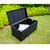 40" Black Resin Wicker Outdoor Patio Garden Hinged Lidded Storage Deck Box