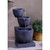 29.7" LED Lighted Modern Multi-Tiered Bowls Outdoor Patio Garden Water Fountain