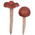 Set Of 2 Wild Mushroom Hand Painted Outdoor Garden Statues 25.5"