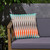 17.5" Orange and Brown Geometric Square Outdoor Patio Throw Pillow