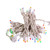 50-Count Multi-Color Twinkle LED 5MM Mini Christmas Lights, 25.5 ft White Wire
