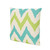 Set of 2 Teal and Green Chevron Square Outdoor Throw Pillows 18"
