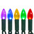 50-Count Diamond Multi-Color LED C3 Mini Christmas Lights, 25 ft Green Wire