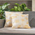 Set of 2 Orange and Beige Square Seaside Outdoor Throw Pillows 18"