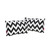 Set of Two Black and White Chevron Outdoor Patio  Rectangular Throw Pillows 18.5"