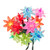 20-Count Multi-Color Flower Mini Christmas Light Set, 2.5ft Green Wire