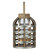 18" Silver and Brown Vintage Shanghai Medium Hanging Lantern