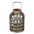 18" Silver and Brown Vintage Shanghai Medium Hanging Lantern
