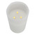 10" White Battery Operated Flameless LED Lighted 3-Wick Flickering Wax Pillar Candle