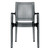 36" Black Transparent Stackable Outdoor Patio Dining Chair