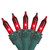 150-Count Red Mini Christmas Lights - 49.2ft Green Wire
