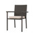 5-Piece Brown Wicker Finish Glass Outdoor Furniture Patio Dining Set - Beige Cushions