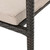 5-Piece Brown Wicker Finish Glass Outdoor Furniture Patio Dining Set - Beige Cushions
