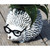 10" White and Black Hedgehog with Glasses Outdoor Planter