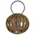 11" Brown Spherical Woven Bamboo Lantern