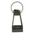 15.25" Weathered Gray Vintage Style Lantern Metal Candle Holder