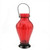 9.5" Frosted Red Ribbed Vase Glass Bottle Tea Light Candle Lantern Decoration