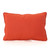 Set of 4 Orange Chevron and Solid Rectangular Outdoor Throw Pillows 18.5"
