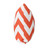 Set of 4 Orange Chevron and Solid Rectangular Outdoor Throw Pillows 18.5"