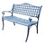 41.5" Blue Oakland Elite Hand Cast Outdoor Settee Bench