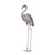 Contemporary Rustic Standing Flamingo Statue - 20.75" - Silver and Brown - Home and Garden Decor