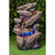 LED Lighted Multilevel Stone Outdoor Water Fountain - 31.5"