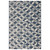 5.25' x 7.5' Navy Blue and Cream White Trellis Caelum Rectangular Outdoor Area Throw Rug