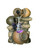 10.75" LED Lighted Pot with Three Jugs Pour Outdoor Garden Fountain