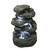 11" LED Lights Five Level Rocks Outdoor Garden Fountain