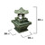 25.25" Gray Pagoda Outdoor Lantern Fountain with Light