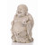 Happy Buddha Holding a Ball Outdoor Garden Statue - 13" - Gray
