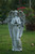28" Gray Standing Angel Outdoor Garden Statue