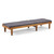 Set of 2 Teak and Gray Outdoor Wood Chaise Lounge and Cushion 78.75"