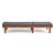 Set of 2 Teak and Gray Outdoor Wood Chaise Lounge and Cushion 78.75"