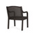 Set of 2 Brown Outdoor Faux Wicker Dining Chairs 32.25"